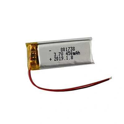 Abbildung von YUNIQUE GREEN CLEAN POWER Wiederaufladbare LiPo Batterie 801738 3.7V 450mAh Kompatibel mit Telefonen, GPS, MP3, MP4, LED Lichtern Integrierter PCM Schutz, Gelb