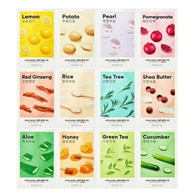 Abbildung von MISSHA Airy Fit (12 Types) Skin Daily Sheet Mask with Perfect Adhesion (Pack of 12)