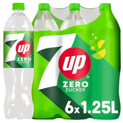 Abbildung von 7UP Zero, Zuckerfreie Limonade mit Zitronen und Limettengeschmack in Flaschen aus 100 Prozent recyceltem Material, EINWEG (6 x 1.25 l)
