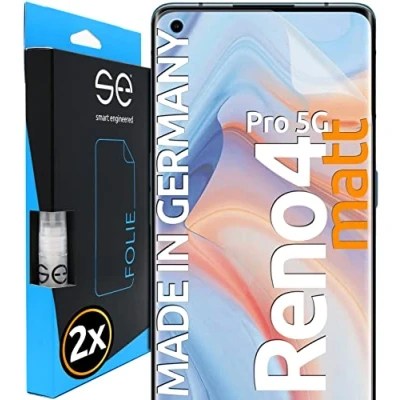 Abbildung von smart engineered Entspiegelte Schutzfolie kompatibel mit Oppo Reno4 Pro 5G, selbstheilende Schutzglasfolie, HD Displayschutzfolie, Anti Kratzen, Bläschen, Alter. Schutzglas se®