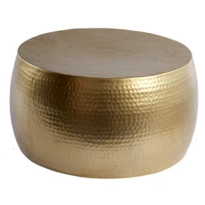 Abbildung von riess ambiente Couchtisch ORIENT III Ø60cm gold (Einzelartikel, 1 St), Wohnzimmer · rund Metall Hammerschlag Design handmade
