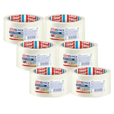 Abbildung von TESA 58640, Transparent, Verpackung, Metall, PVC, Polycarbonat, Polypropylen, Holz, weich, UV beständig, 66 m