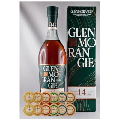 Abbildung von Glenmorangie Quinta Ruban 14 Jahre Single Malt Whisky + 12 Edelschokoladen in 6 Sorten