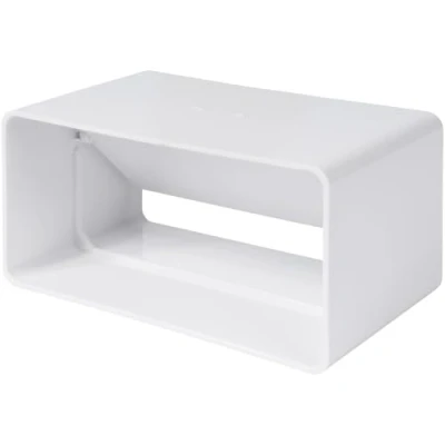 Abbildung von Vent Systems 120 x 60 mm rechteckiger Kanalverbinder mit Rückstoßdämpfer Rohreinlass Auslasskupplung Heizung, Kühlung, Lüftungsanschluss HVAC System Kanaladapter