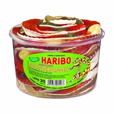 Abbildung von Bonbonschlangen 30 Stücke im Silo
