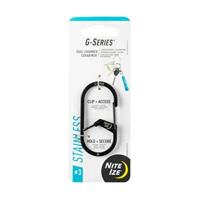 Abbildung von NIte Ize Unisex Erwachsene G Series DUAL Chamber Carabiner, schwarz, Gr. 3