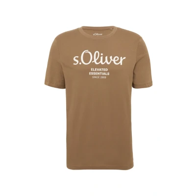 Abbildung von s.Oliver Kurzarm Tshirt print, Herren, Größe: Medium, Sandstein