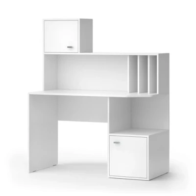 Abbildung von Vicco Schreibtisch Alwin, Weiß, 115 x 55 cm mit 2 Türen