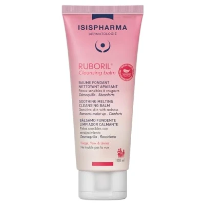 Abbildung von ISISPHARMA RUBORIL Reinigungsbalsam, 100 ml, beruhigender entfernt Unreinheiten, trockene und empfindliche Haut, innovative Textur, parfümfrei, hergestellt in Frankreich
