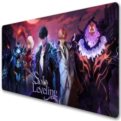 Abbildung von Wuyouni Anime Solo Leveling XXL Mauspad Multifunktions Gaming Anime, 800 x 300 3 mm, wasserdichte Tastatur, und rutschfeste Gummiunterseite