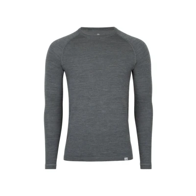 Abbildung von Danish Endurance Merino LONG Sleeve Shirt Unterhemd/shirt, Herren, Größe: Large, Dark grey
