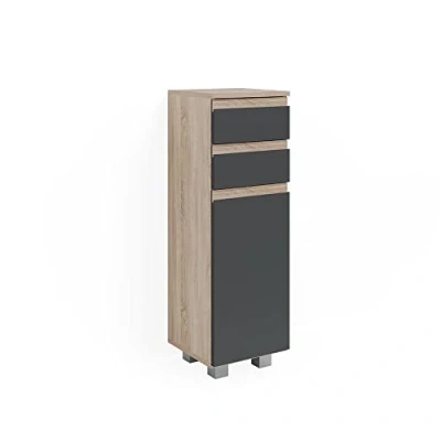 Abbildung von Vicco Midischrank J Shape, Anthrazit/Sonoma, 30 x 95 cm