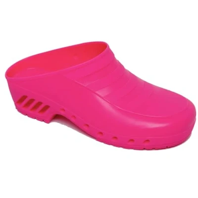 Abbildung von Gima Anatomische, rutschfeste, antistatische Antischock Unisex Berufsclogs, ungelochter Oberteil, seitliche Löcher, Fuchsia, EU Größe 36, 1 Paar
