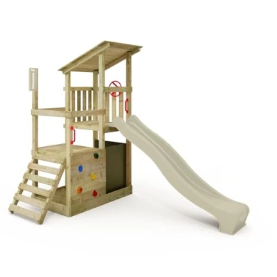 Abbildung von FATMOOSE Spielturm FruityForest Fun mit Rutsche, Kletterwand &amp; Sandkasten, extrem witterungsbeständig 10 Jahren Garantie*