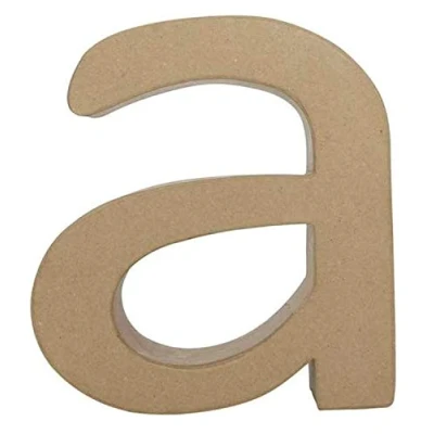 Abbildung von Décopatch AC394O Buchstabe &quot;a&quot; Fantasie aus Pappmaché, 5 x 22 23 cm, zum Verzieren, ideal für Ihre Wohndeko, Kartonbraun