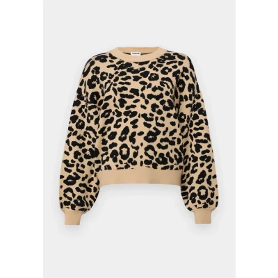 Abbildung von Noisy May Nmcharlott Oneck Strickpullover, Damen, Größe: XS, Beige
