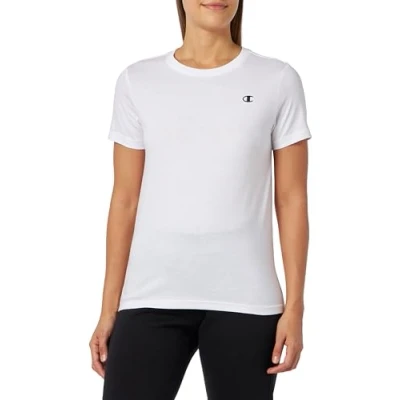 Abbildung von Champion Basic Crewneck Tshirt basic, Damen, Größe: Large, White