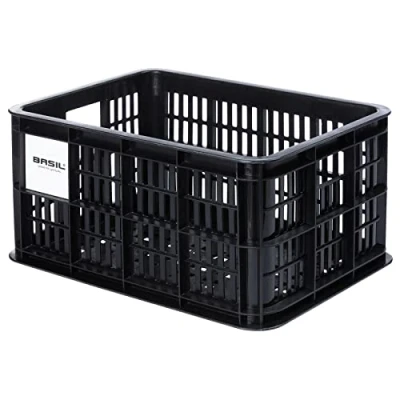 Abbildung von Recycelter Fahrradkasten Basil Crate S 17.5 Liter 29 X 39 20 Cm Schwarz