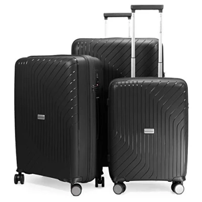 Abbildung von HAUPTSTADTKOFFER TXL 3er Kofferset, TSA, Trolley Set, 4 Rollen, Rollkoffer, EXTRA LEICHT, Reisekoffer, (S, M &amp; L), Titan