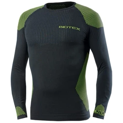 Abbildung von BIOTEX Herren Bioflex Warm unterhemden, Schwarz/Neongelb, M/L