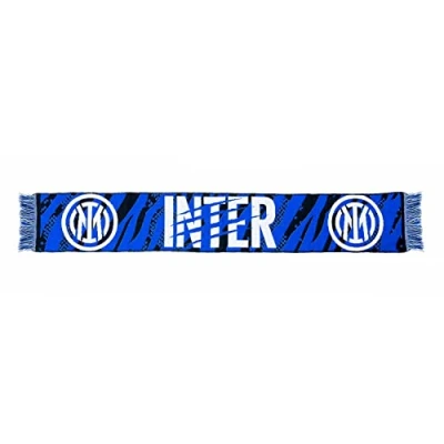 Abbildung von INTER Limited Edition Chinese New Year Schal, Tiger Kratzgrafik und geschrieben, Jacquard, Unisex Erwachsene, Schwarz/Blau, Einheitsgröße