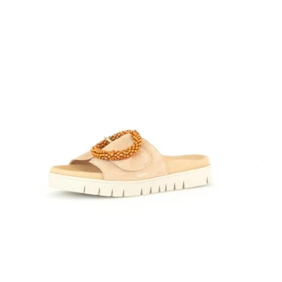 Abbildung von Gabor Damen Pantoletten, Frauen Slipper,Best Fitting,Gartenschuhe,Sommerschuhe,sommerclogs,Sandalen,Freizeitschuhe,Slides,Caramel,41 EU / 7.5 UK