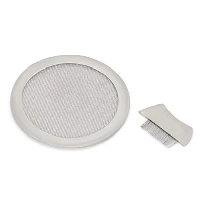 Abbildung von NKlaus Räuchersieb Edelstahl 6 cm Räucherzubehör Räucherwerk Plättchen mit Bürstchen 2650