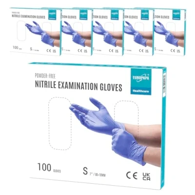 Abbildung von EUROPAPA Nitril Handschuhe 500x Nitrilhandschuhe Einweghandschuhe (latexfrei, puderfrei) puderfrei, latexfrei