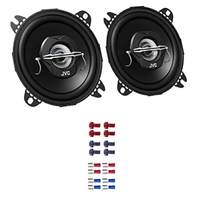 Abbildung von JVC Auto Lautsprecher Boxen CS J420X 420 Watt 10 cm 2 Wege Koax passend für Chevrolet Spark ab 2010 Heckbereich