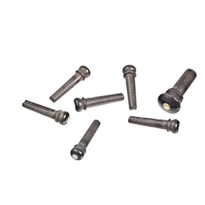 Abbildung von Planet Waves PWSP2 7 Ebenholz Brückenpins + 1 Endpin mit Abalone Inlay