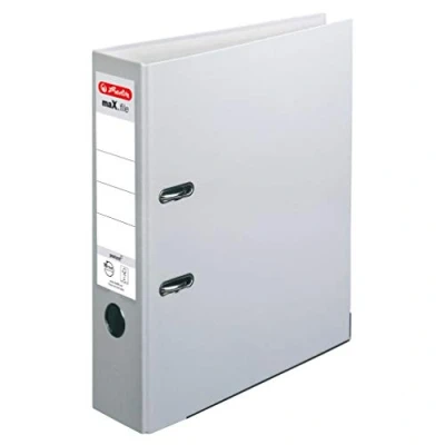 Abbildung von Herlitz Ordner protect Kunststoff (PP) A4 8cm grau VE=5 Stück maX.file