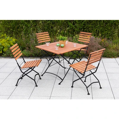 Abbildung von MERXX Garten Essgruppe &quot;Schloßgarten&quot;, (5 tlg.), 4 Klappsessel, Tisch