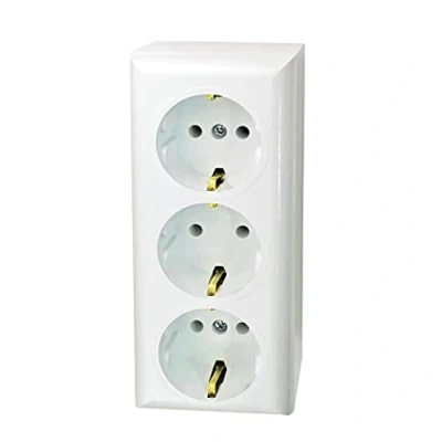 Abbildung von &quot;NEU&quot; AufputzSteckdose Steckdosenleiste Oberputz Steckdose Mehrachsteckdose Ohne Kabel (3 Fach)
