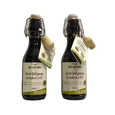 Abbildung von Aceto Balsamico di Modena 2x250ml. Bio Essig IgP mit 55% gekochtem Traubenmost, hergestellt in Italien
