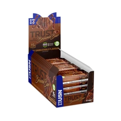Abbildung von USN Trust Vegan Protein Brownie Bar (12x60g) Dark Chocolate
