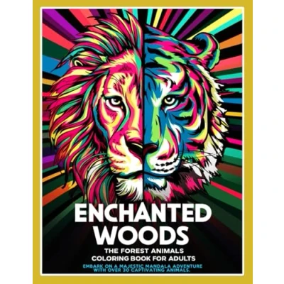 Abbildung von Enchanted Woods: Forest animals Coloring Book for Adults: Immerse yourself in nature&#039;s palette and unleash your creativity with over 30 captivating mandala patterns