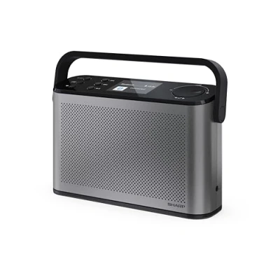 Abbildung von SHARP DR P540(GY) Osaka tragbares Digital Radio DAB+/FM, Bluetooth 5.3, BestTune, 120 Radiospeicherplätze, USB C Ladung, 12 Stunden Akku, 2,4&quot; Farbdisplay grau