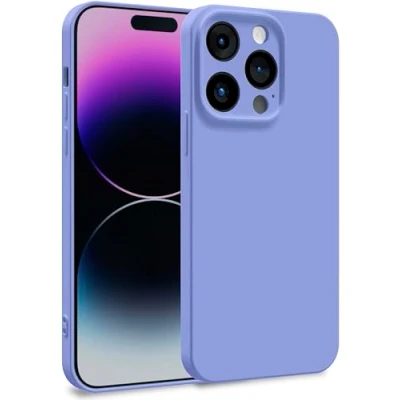 Abbildung von MyGadget Hülle für iPhone 14 Pro Zweilagige Handyhülle mit Kameraschutz Cover Innenfutter &amp; Silikon außen Flieder