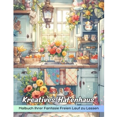 Abbildung von Kreatives Hafenhaus Malbuch: Malvorlage „Creative Haven Home“, Eine Reise Durch Charmante Innenräume Und Gemütliche Räume