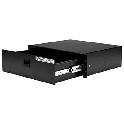Abbildung von Pronomic RD 103 Rackschublade 3 HE (Schublade für 19 Zoll Rack, Snaplock, Stahlblech) schwarz