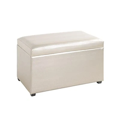 Abbildung von HAKU Möbel Sitztruhe Gold, Kunstleder, MDF Maße: B 65 cm x H 42 T 40 cm, Style: Art Deco