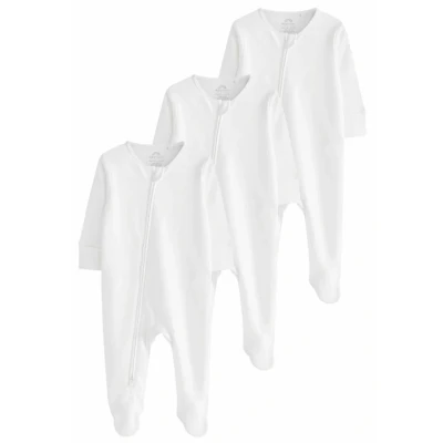 Abbildung von Next Essential Zipped 3 PACK Regular FIT Pyjama für Kinder, Größe: 44, White