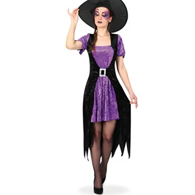 Abbildung von Fries Hexen Kostüm Kleid Violetta Karneval Fasching Halloween Party