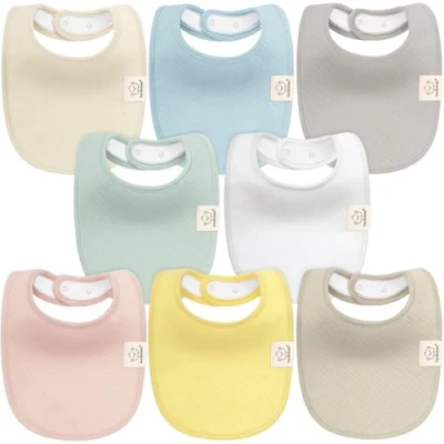 Abbildung von 8er Pack Bio Baby Lätzchen Mädchen und Jungen Baumwolle, Sabberlätzchen zum Zahnen, Weich Saugfähig Babylätzchen Abwaschbar for Säuglinge Kleinkinder, Bibs (Dawn)