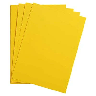 Abbildung von Clairefontaine 975253C Packung mit 25 Bastelkartons Maya, 185g, DIN A4, 21 x 29,7cm, 1 Pack, sonnengelb