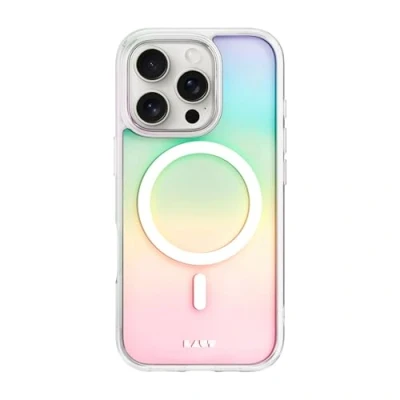 Abbildung von LAUT Holo Hülle kompatibel mit iPhone 16 Pro Pearl