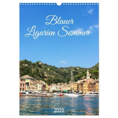 Abbildung von Blauer Ligurien Sommer (Wandkalender 2025 DIN A3 hoch), CALVENDO Monatskalender