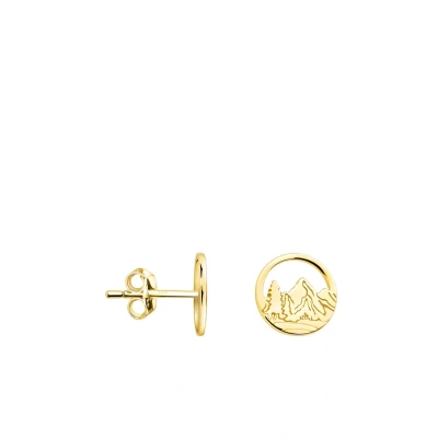 Abbildung von SOFIA MILANI Damen Ohrringe 925 Silber vergoldet/golden Berg Ohrstecker E2539