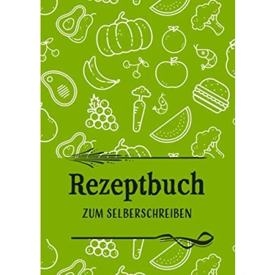 Abbildung von Rezeptbuch: Alle meine Rezepte in einem Buch A4 Format für 100 viel Platz zum schreiben mit Register und Seitennummerierung Geschenkidee Kochbegeistert