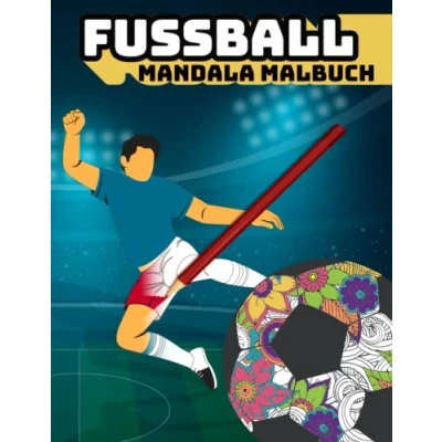 Abbildung von Fußball Malbuch für Kinder und Erwachsene Mandala Malbuch: Malvorlagaen verschiedene Motive im Stil